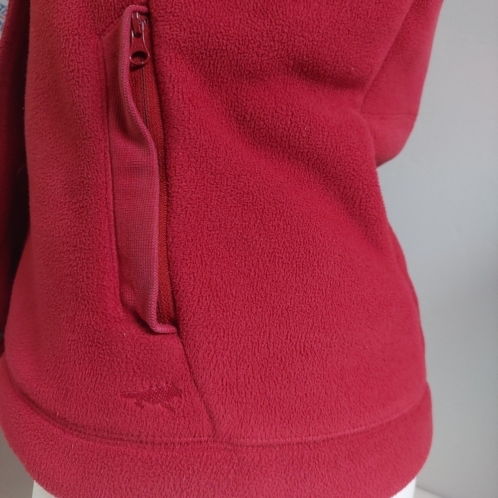 Horny Toad Dark Red Vest Fleece Full Zip Pockets Three Loop Buttons Size S - Picture 12 of 14